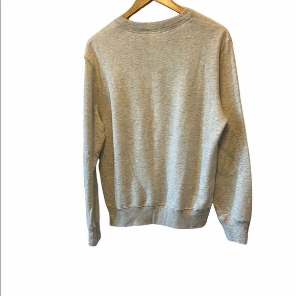 Grey Pullover Crew Neck Cotton Poly Sweatshirt M - Picture 8 of 9